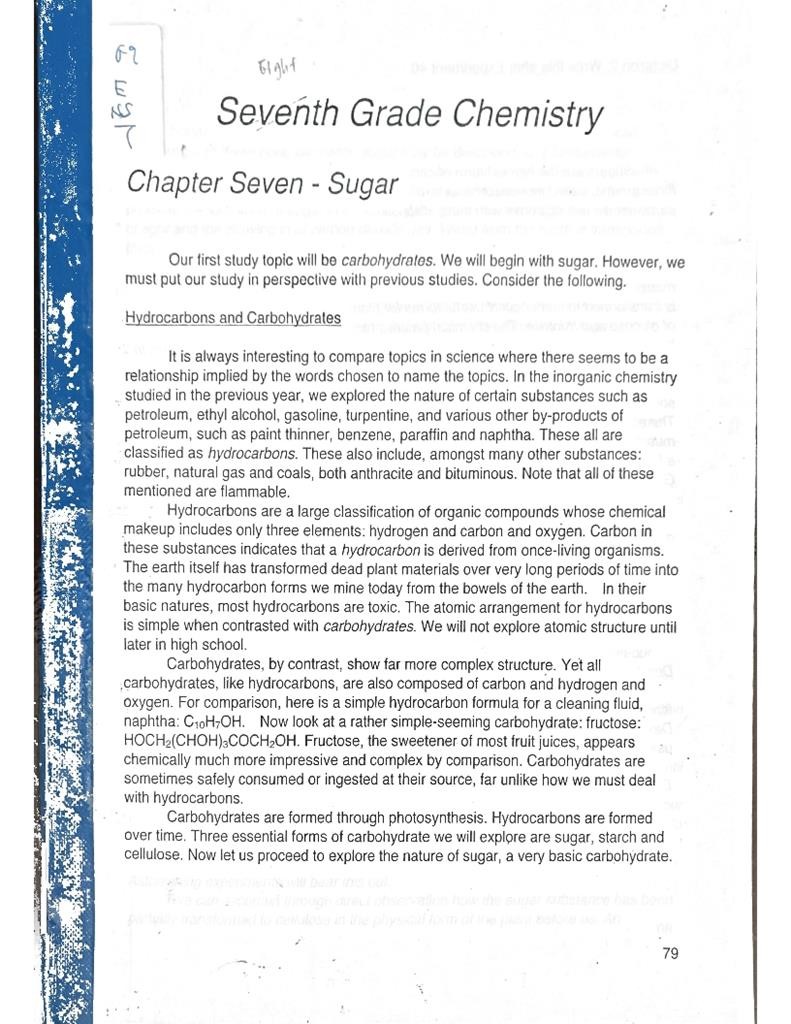 Eight Grade Chemistry