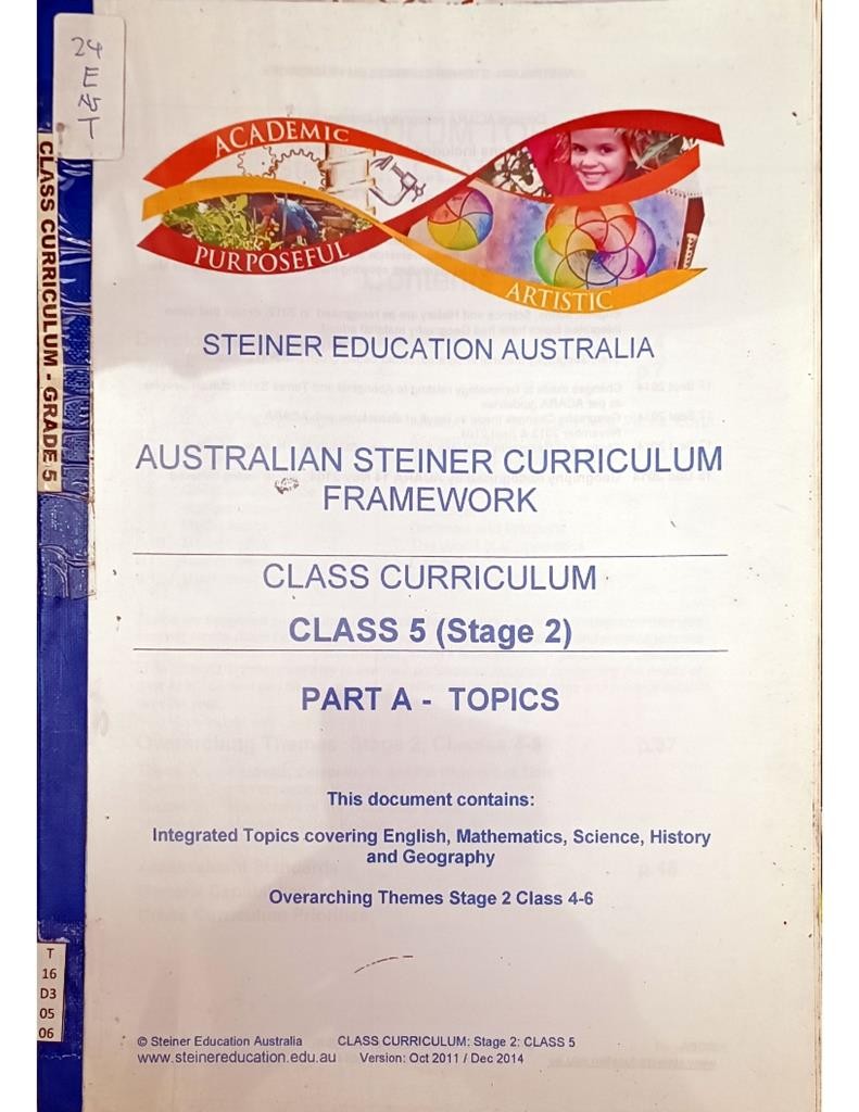 Australian Steiner Curriculum Framework - Class Curriculum (Class 5 - Stage 2)