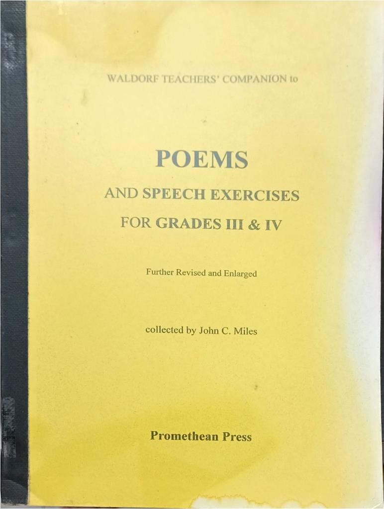 Poems And Speech Exercises For Grades III & IV