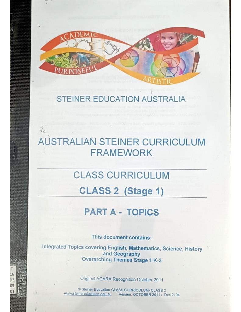 Australian Steiner Curriculum Framework - Class Curriculum (Class 2 - Stage 1)