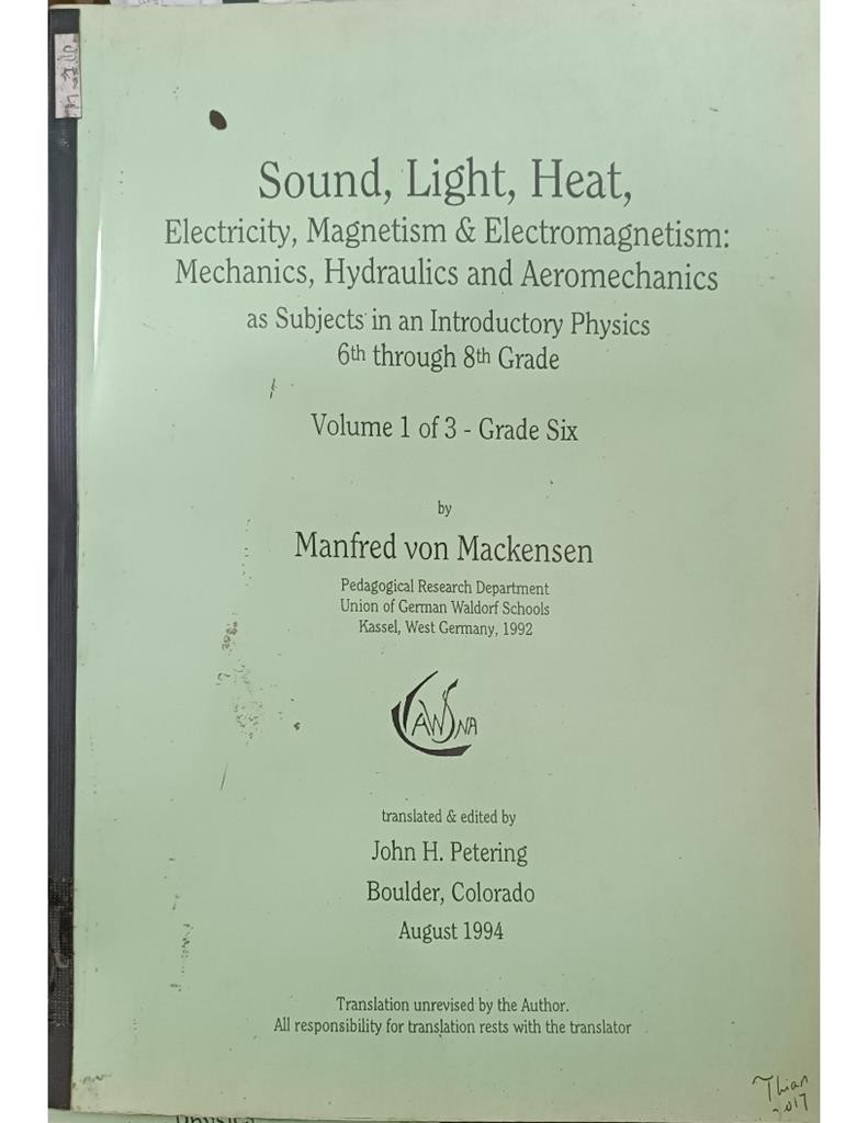 Sound, Light, Heat Volume 1 of 3 for Grade 7