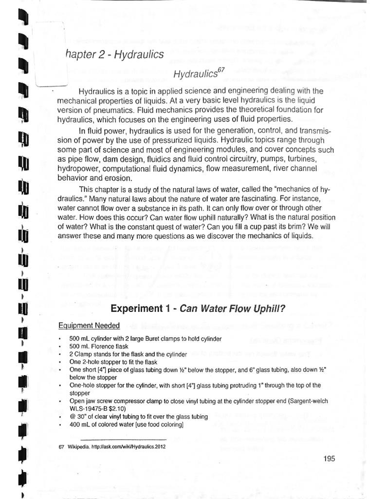 Chapter 2 - Hydraulics