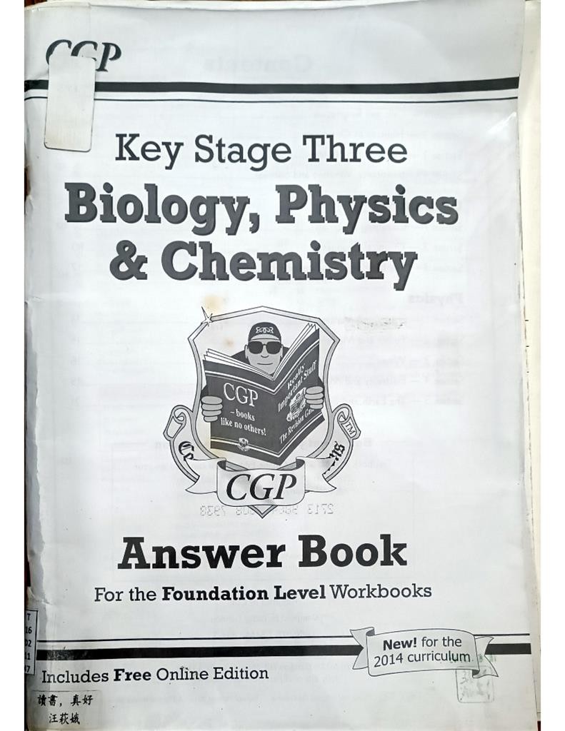 Key Stage Three Biology, Physics & Chemistry (Answer Book - Foundation)