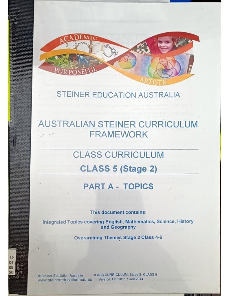 Australian Steiner Curriculum Framework - Class Curriculum (Class 5 - Stage 2)