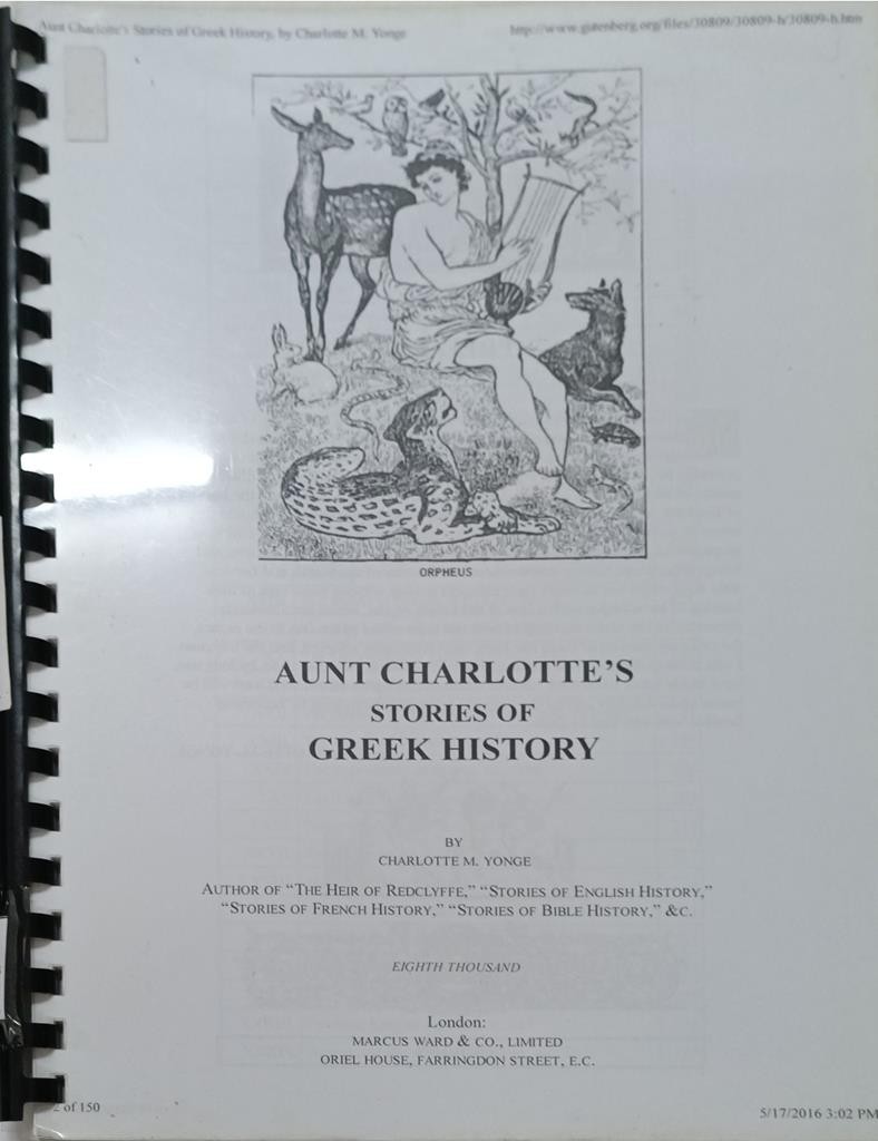 Aunt Charlotte's Stories Of Greek History 