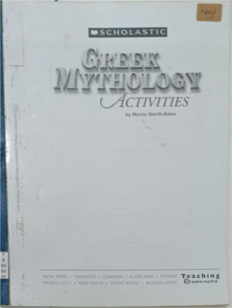 Greek Mythology Activities